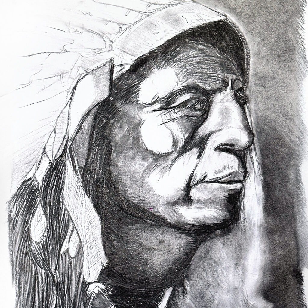 L’indien au fusain 🪶✍️