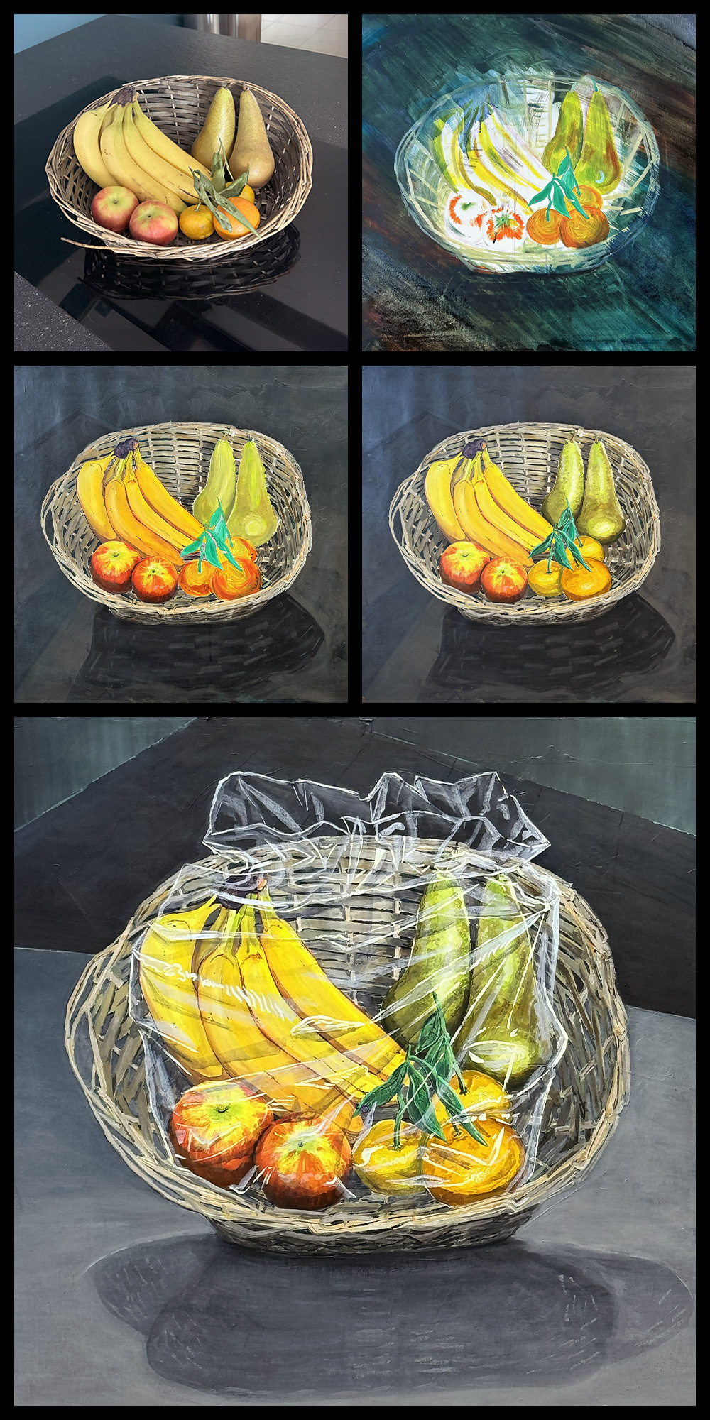 Corbeille de fruits sous plastique 🍎🍌🍊🍐 - Timelaps image
