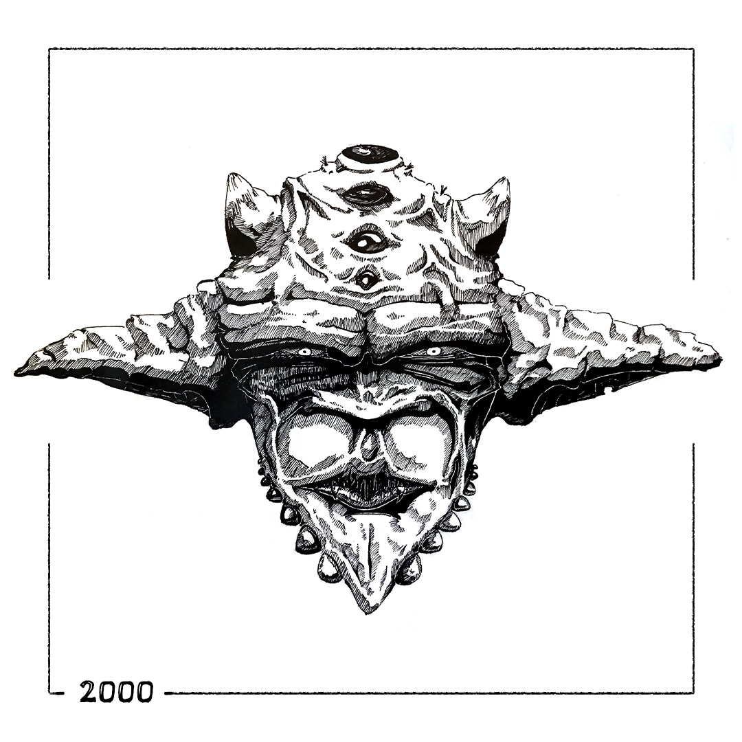 Personnages à l’encre de Chine 💀👹🛡️ - 2000 : Serviteur du diable
