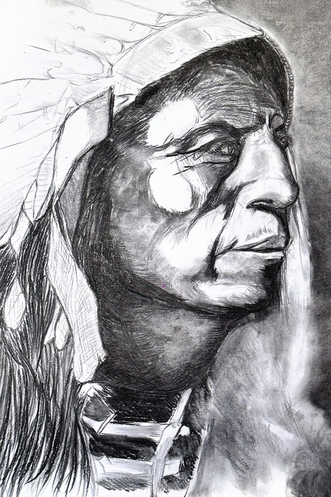 L’indien au fusain 🪶✍️ 9/16