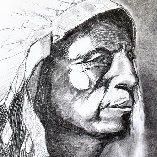 L’indien au fusain 🪶✍️ - Vignette