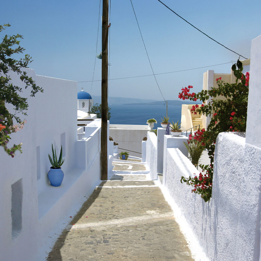 Ruelle de Santorin — Interprétation abstraite 📸 🖼 - Photo
